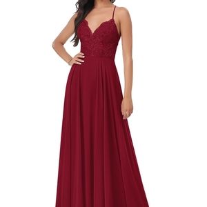 NEW Azazie Sonya Bridesmaid Dress Burgundy Size 6
